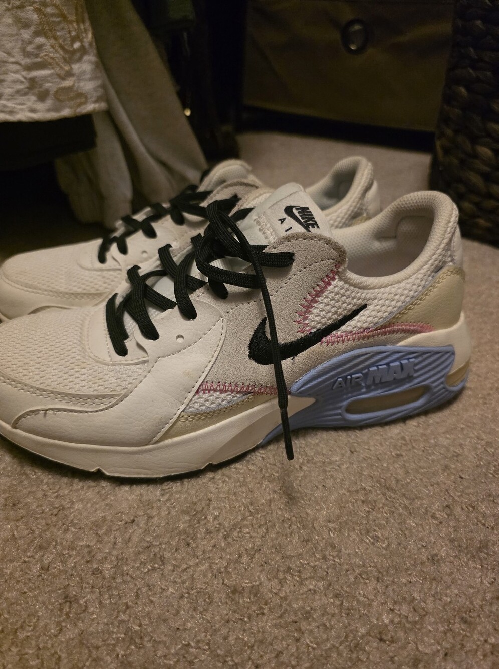 Nike Air Max Excee Sail Aluminum Cream Sneakers Size 8